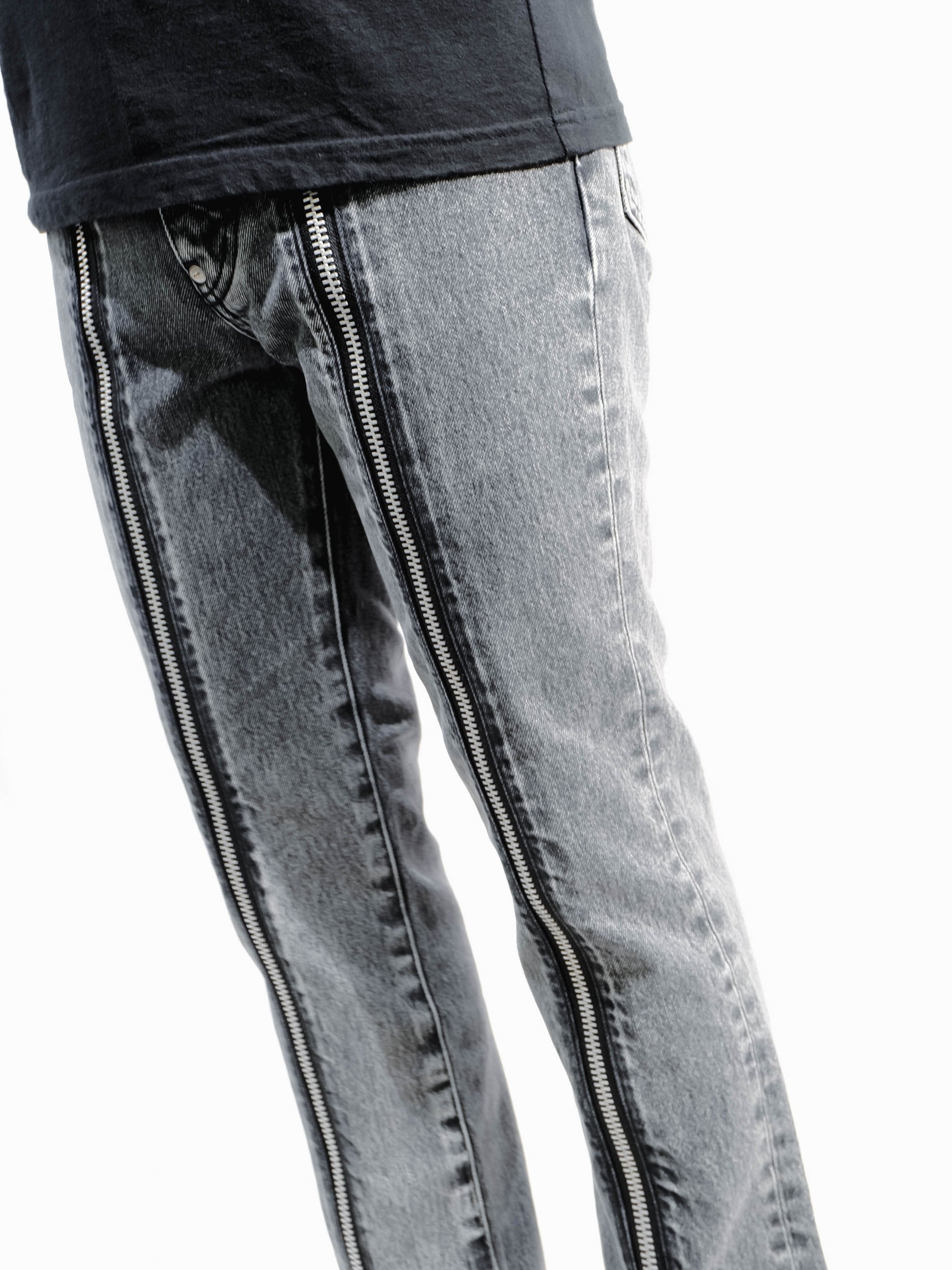 愛知県犬山市のセレクトショップ Hakurei(ハクレイ) JOHN LAWRENCE SULLIVAN ジョンローレンスサリバン -  WASHED DENIM ZIPPED PANTS