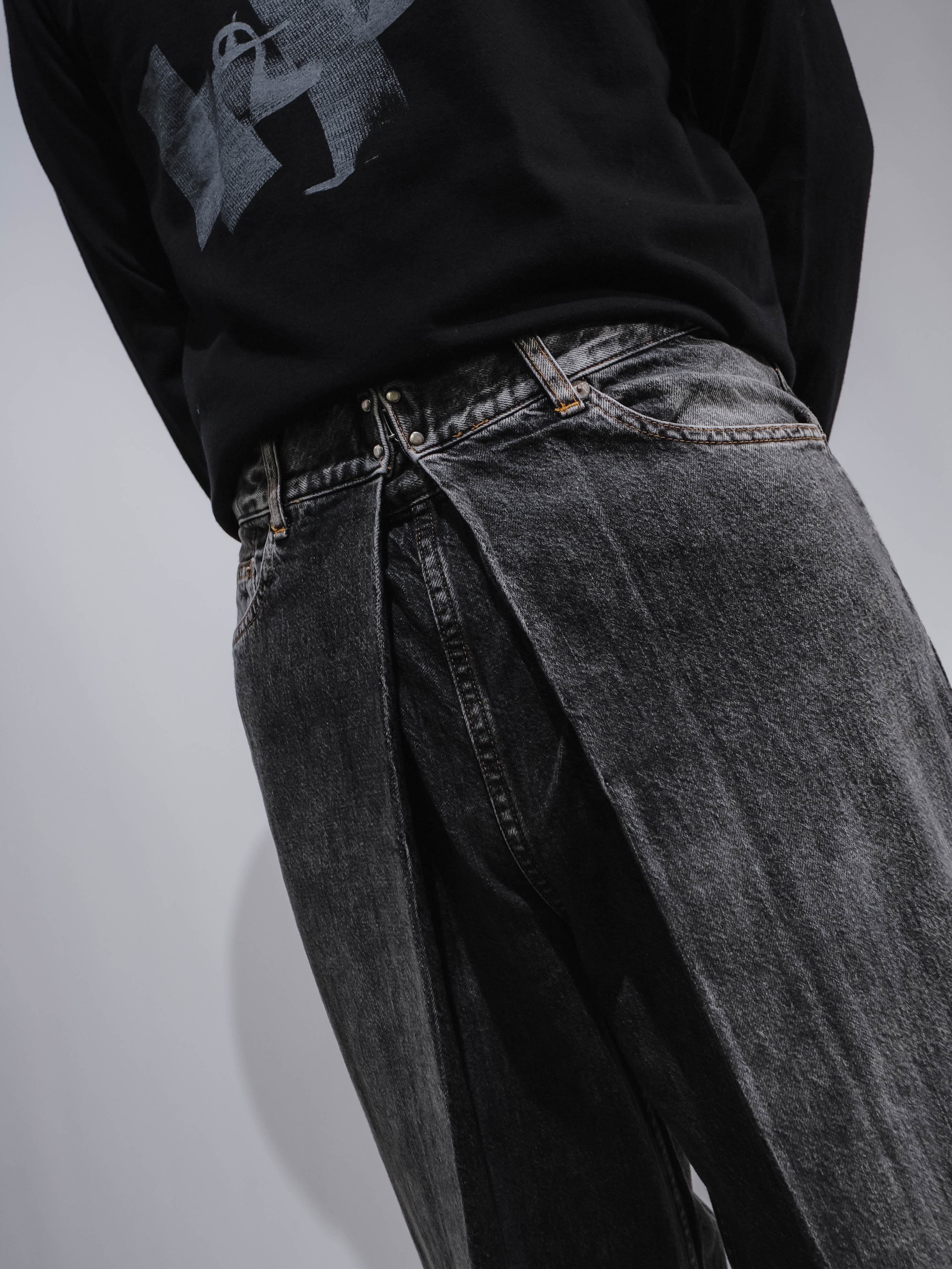 JOHN LAWRENCE SULLIVAN ジョンローレンスサリバン - WASHED DENIM WIDE PANTS – Hakurei  online store