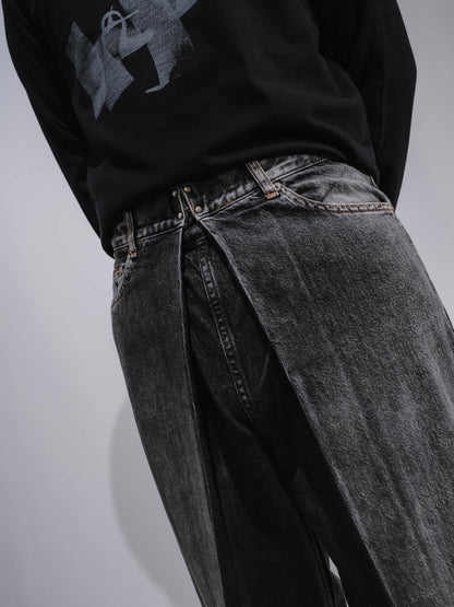 愛知県犬山市のセレクトショップ Hakurei(ハクレイ) JOHN LAWRENCE SULLIVAN ジョンローレンスサリバン -  WASHED DENIM WIDE PANTS