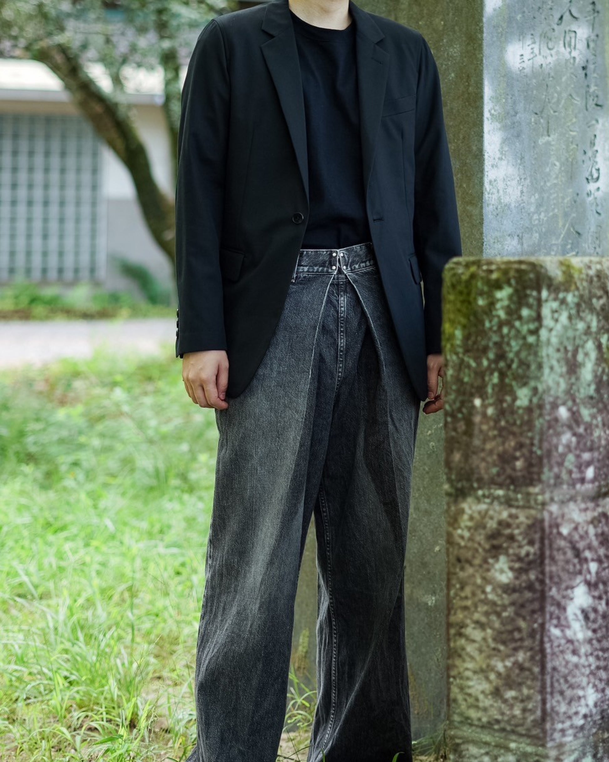 愛知県犬山市のセレクトショップ Hakurei(ハクレイ) JOHN LAWRENCE SULLIVAN ジョンローレンスサリバン -  WASHED DENIM WIDE PANTS