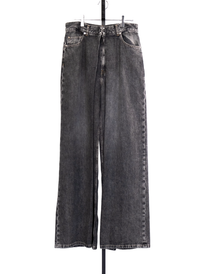 JOHN LAWRENCE SULLIVAN - WASHED DENIM SUPER WIDE PANTS