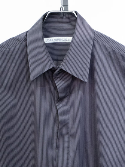 JOHN LAWRENCE SULLIVAN ジョンローレンスサリバン -  STRIPED BROADCLOTH REGULAR COLLAR SHIRT